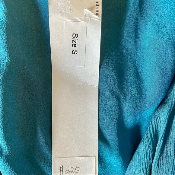 CATHERINE MALANDRINO NWT Blue Star Embroidered Silk Top Size Small - Picture 7 of 9